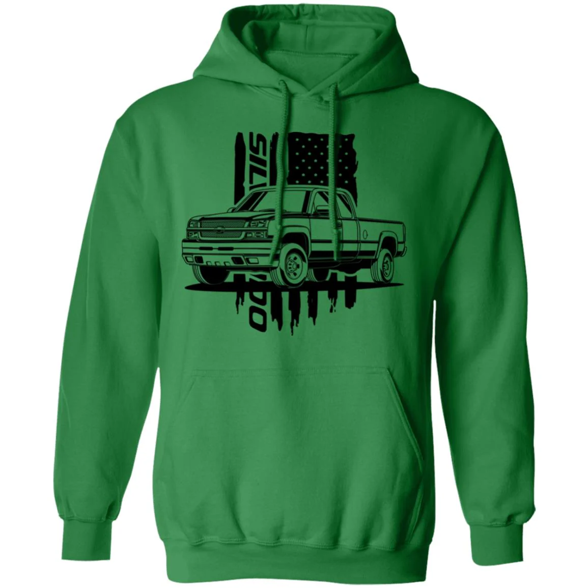 Chevy Silverado Hoodie - American Flag - Image 5
