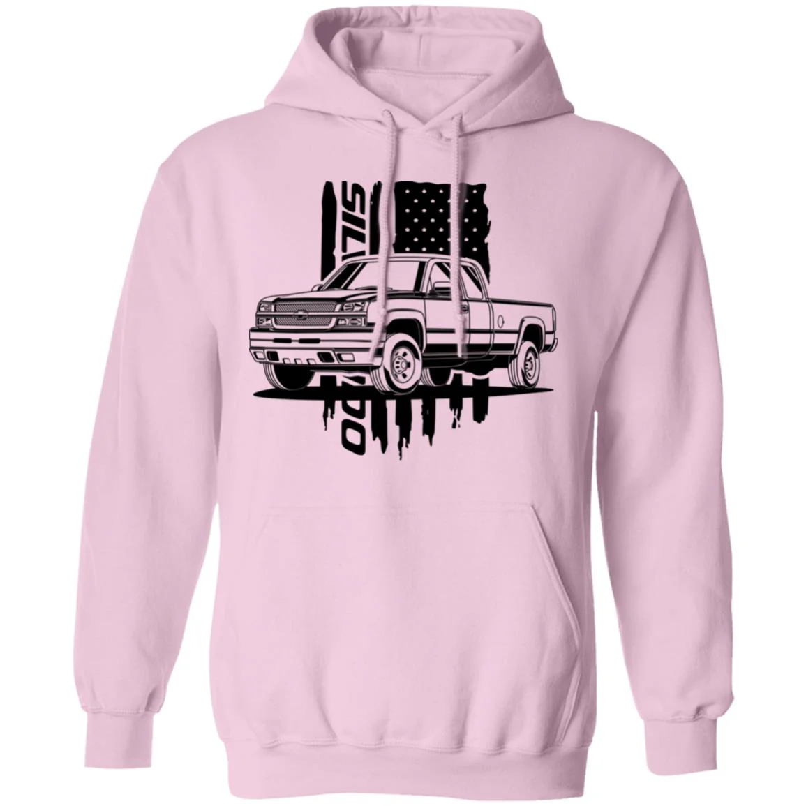 Chevy Silverado Hoodie - American Flag - Image 6